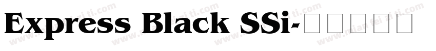 Express Black SSi字体转换
